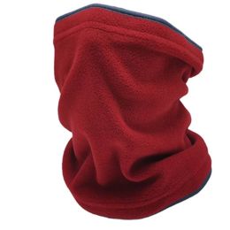 Extra Thick Fleece Neck Windproof Fishing Warm Outdoor Multi-function Neck Electric Car Scarf (Color: Red)