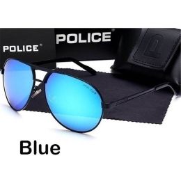 Anti UV 400 Tide Men Fishing Polarizing Glasses Sunglasses Driving Glasses Unsiex Round Sunglasses (Color: Blue)