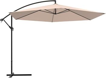 12 FT Outdoor Patio Umbrella Pool Beach Umbrella for Garden Backyard, Champagne (Color: Champagne)